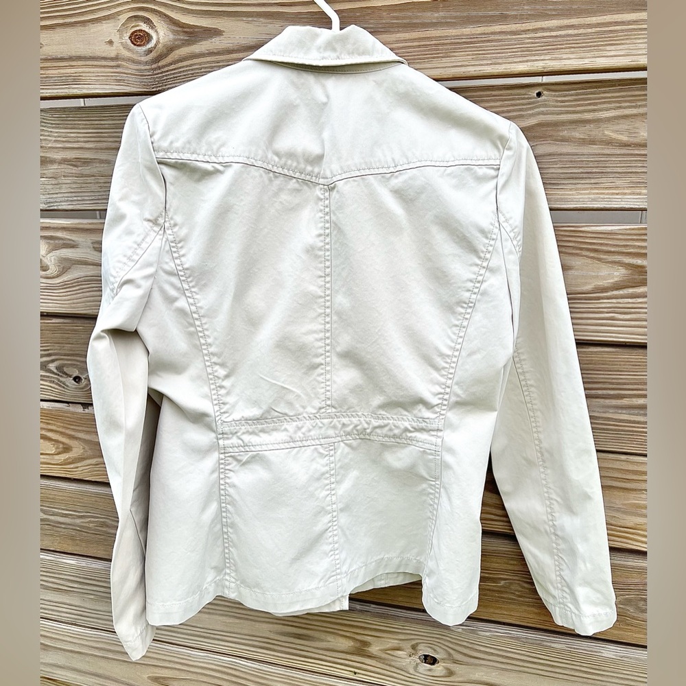 Eddie Bauer Women’s 100% Cotton Field Utility Jacket Tan Size 6 Button Down - Picture 3 of 6